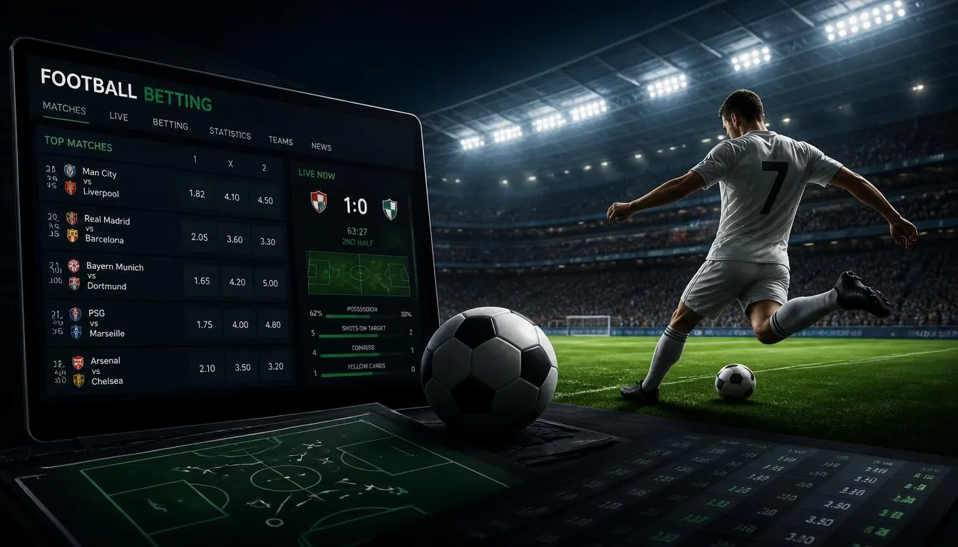 Football betting illustration