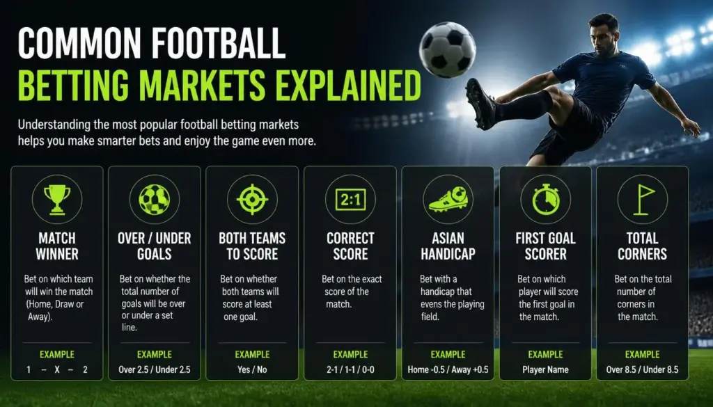 Football betting betting markets illustration
