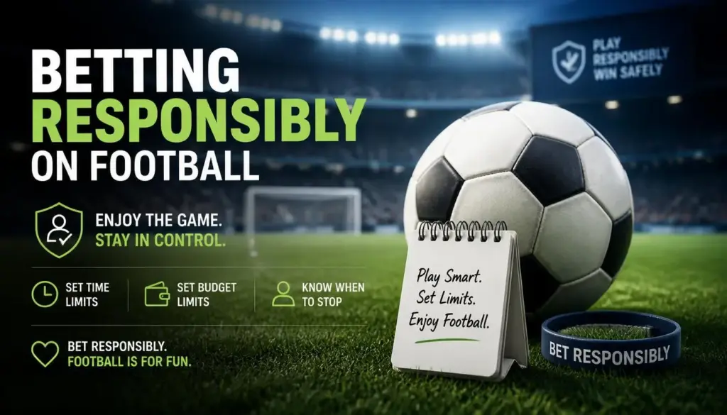 Football betting responsible gambling illustration